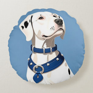 Cojín Redondo Regalo de decoración para el hogar de perro dálmat