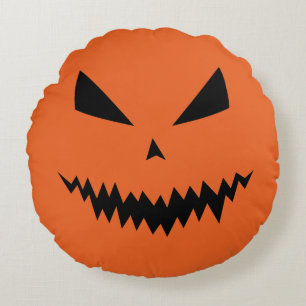 Cojín Redondo regalo de halloween,cara de calabaza,halloween,fan