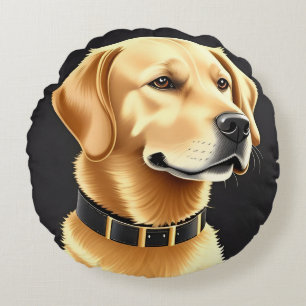 Cojín Redondo Regalo de lujo para amantes de Golden Retriever, c