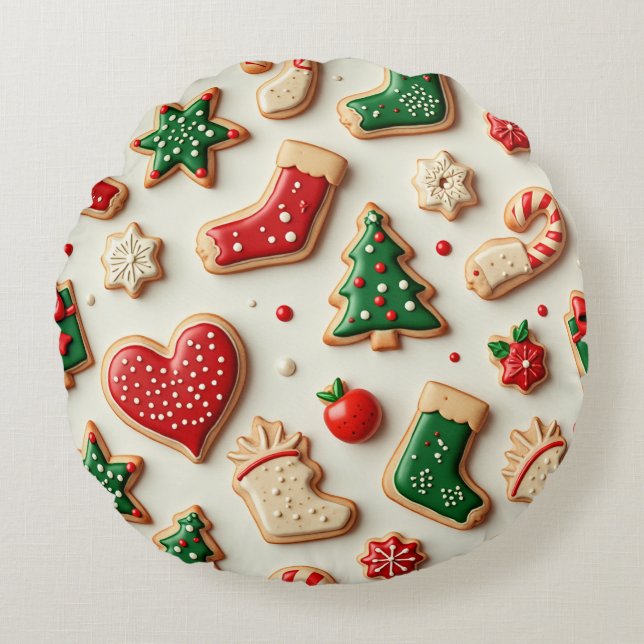 Cojín Redondo Regalo de navidades (Anverso)