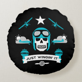 Cojín Redondo Regalo De Piloto Privado Y Comercial