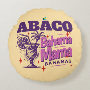 Cojín Redondo Regalo de recuerdo de Bahamas : Abaco Bahamas Mamá