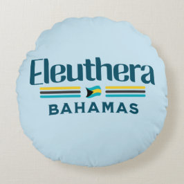 Cojín Redondo Regalo de recuerdo de Bahamas : Bandera de Eleuthe