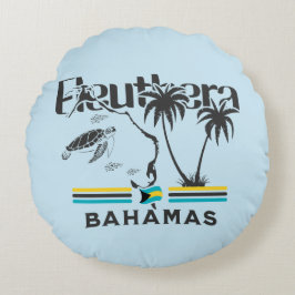 Cojín Redondo Regalo de recuerdo de Bahamas : Bandera de Eleuthe