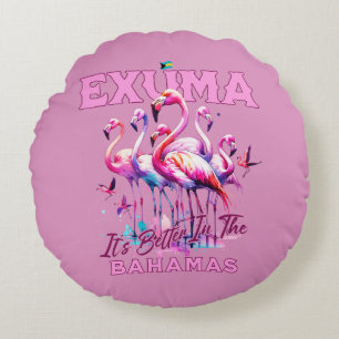 Cojín Redondo Regalo de recuerdo de Bahamas : Exuma Bahamas Flam