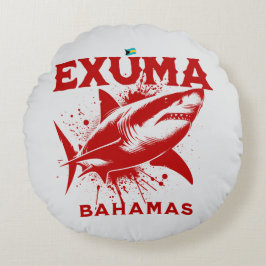 Cojín Redondo Regalo de recuerdo de Bahamas: Exuma Bahamas: Pesc