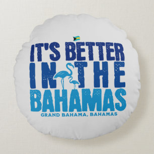 Cojín Redondo Regalo de recuerdo de Bahamas: Gran crucero por Ba
