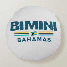 Cojín Redondo Regalo de recuerdo de Bahamas: La independencia de