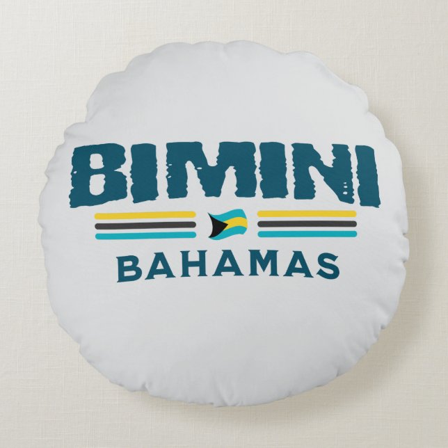 Cojín Redondo Regalo de recuerdo de Bahamas: La independencia de (Anverso)
