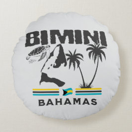 Cojín Redondo Regalo de recuerdo de Bahamas: La independencia de