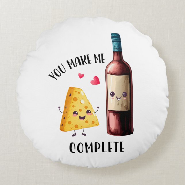 Cojín Redondo Regalo de San Valentín que me haces completar (Anverso)