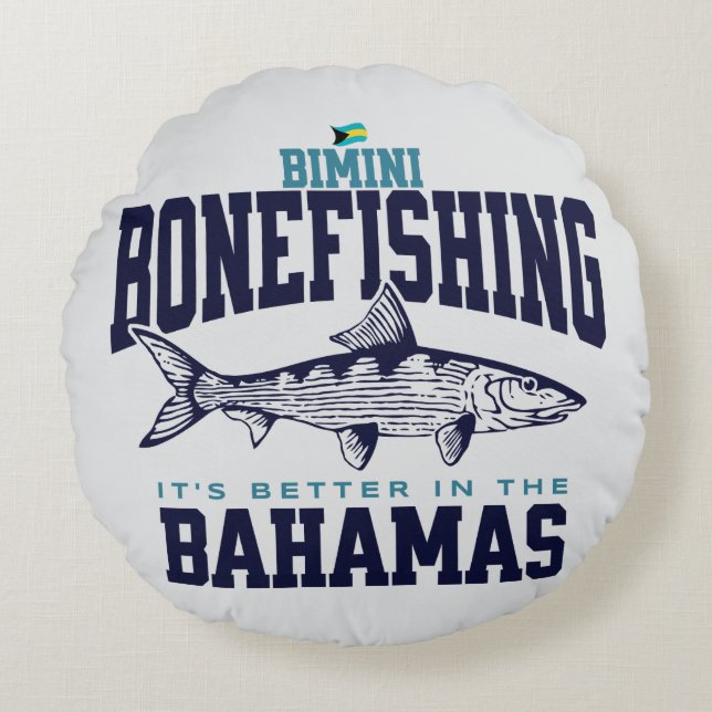 Cojín Redondo Regalo de souvenirs de Bahamas : Bimini Bahamas Bo (Anverso)