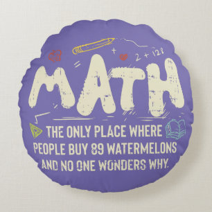 Cojín Redondo Regalo del profesor de matemáticas