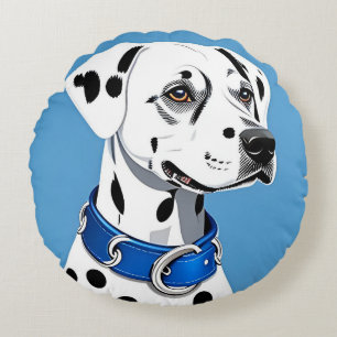 Cojín Redondo Regalo elegante para amantes de perros dálmatas ac