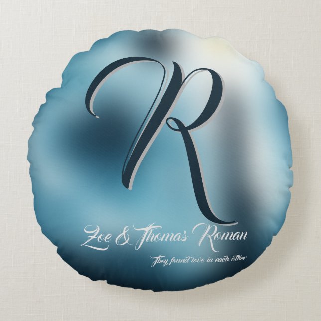 Cojín Redondo Regalo personalizado de inauguración de casa famil (Anverso)