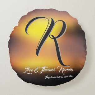 Cojín Redondo Regalo personalizado de inauguración de casa famil