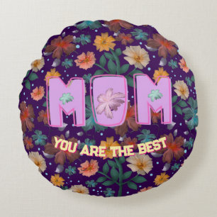 Cojín Redondo Regalo personalizado del día de la madre lumbar