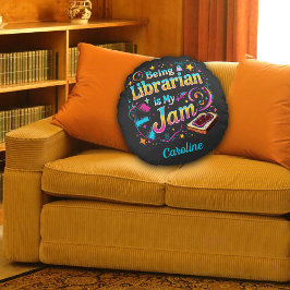 Cojín Redondo Regalo personalizado para bibliotecarios