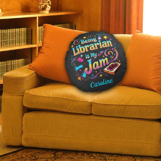 Cojín Redondo Regalo personalizado para bibliotecarios