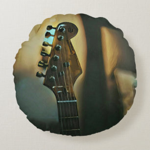 Cojín Redondo Regalos de guitarra vintage
