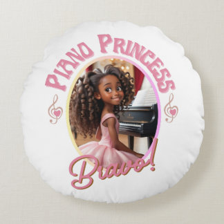 Cojín Redondo Regalos para chicas que aman tocar el piano