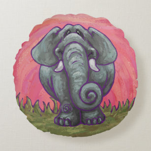 Cojín Redondo Regalos y accesorios para elefantes