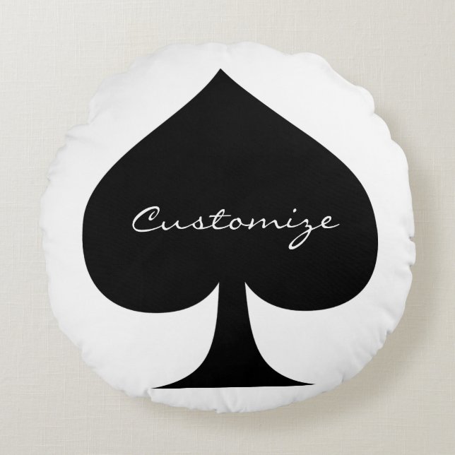 Cojín Redondo Reina negra de espadas Black Thunder_Cove (Anverso)