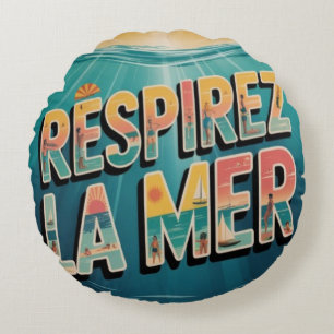 Cojín Redondo Respirer la Mer