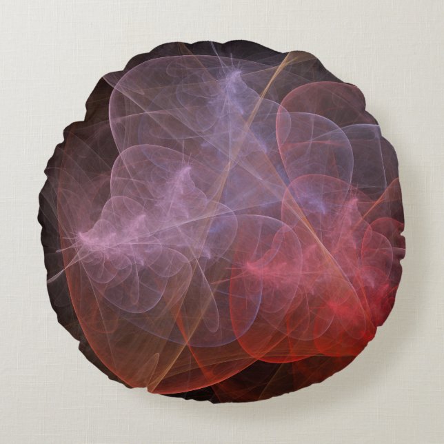 Cojín Redondo Resumen Arte Galaxia maravillosa (Anverso)