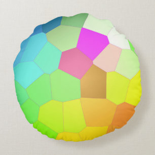 Cojín Redondo Resumen colorido