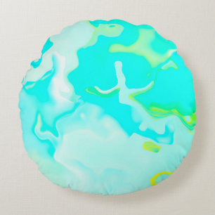 Cojín Redondo Resumen de fondo de nube suave en tonos pastel