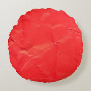 Cojín Redondo Resumen de fondo de textura abstracta de papel roj