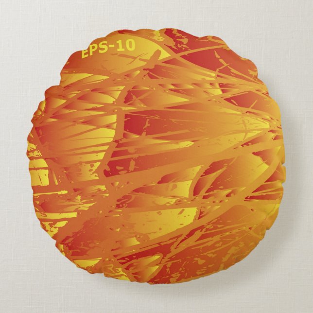 Cojín Redondo Resumen de fondo. Fondo creativo vintage.  (Anverso)