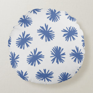 Cojín Redondo Resumen de un patrón sin fisuras con formas dibuja