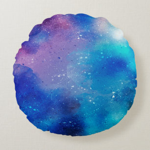 Cojín Redondo Resumen del arte de la nube de fondo