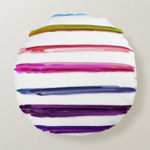 Cojín Redondo Resumen del arte de pintar #100