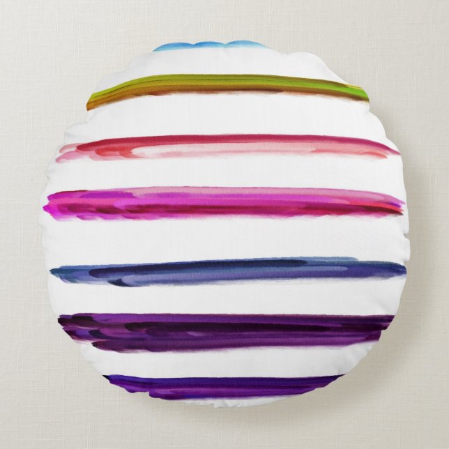 Cojín Redondo Resumen del arte de pintar #100 (Anverso)