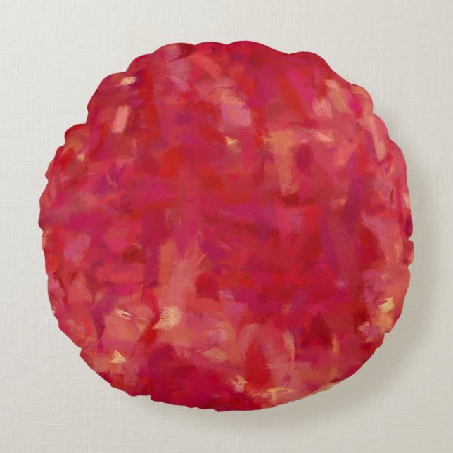 Cojín Redondo Resumen del arte de pintar #30 (Anverso)