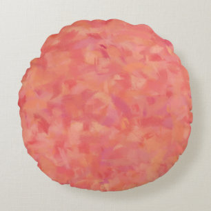 Cojín Redondo Resumen del arte de pintar #36