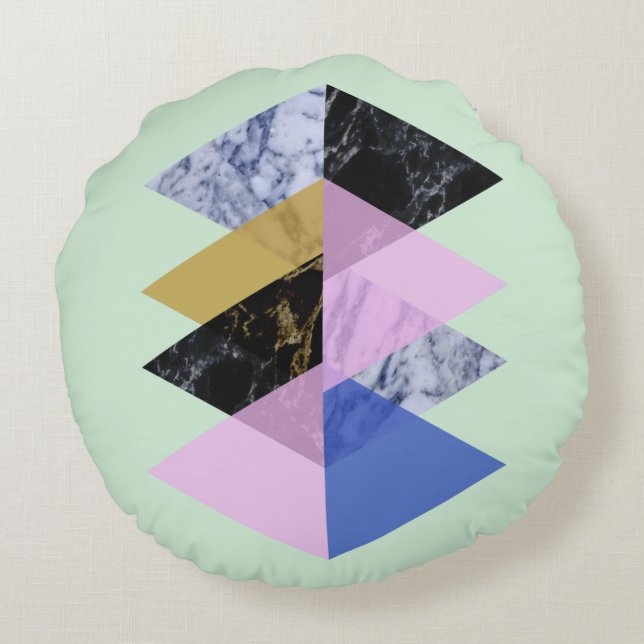 Cojín Redondo Resumen escandinavo #886 (Reverso)