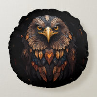 Retrato de águila sobre fondo negro
