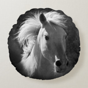 Cojín Redondo Retrato de caballo V