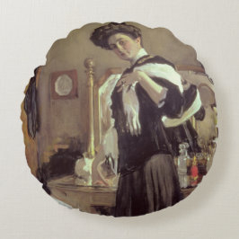 Cojín Redondo Retrato de Henrietta Hirshmann, 1907