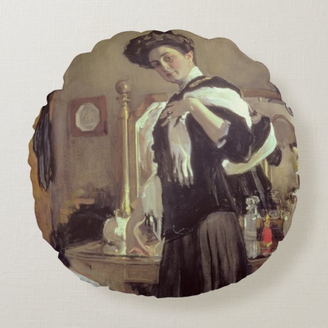 Cojín Redondo Retrato de Henrietta Hirshmann, 1907 (Anverso)