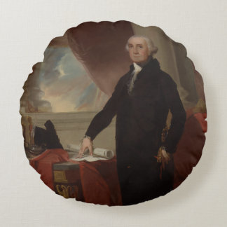 Cojín Redondo Retrato de Lansdowne: Presidente de Estados Unidos