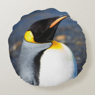 Cojín Redondo Retrato pingüino