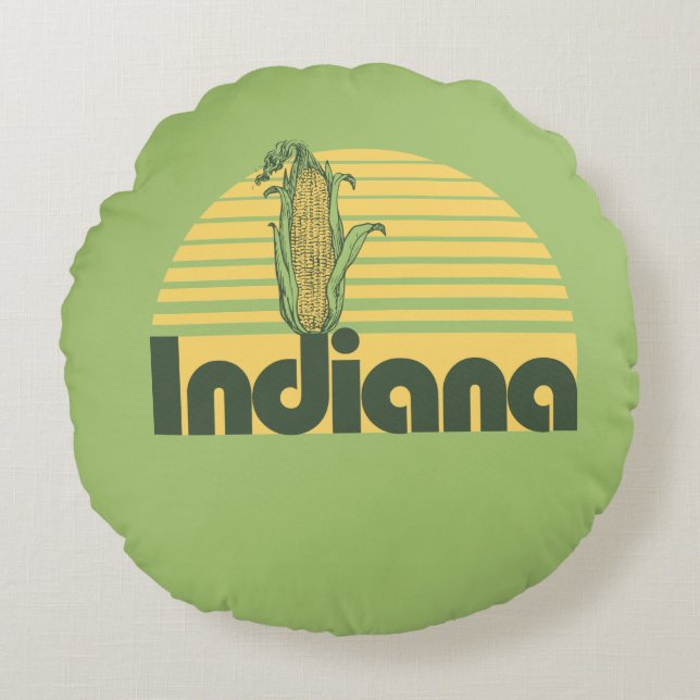 Cojín Redondo Retro Indiana (Anverso)