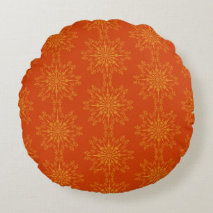 Cojín Redondo Retro Mandala Papaya Round Pillow