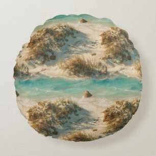 Cojín Redondo "Reveridad de las lunas de mar"