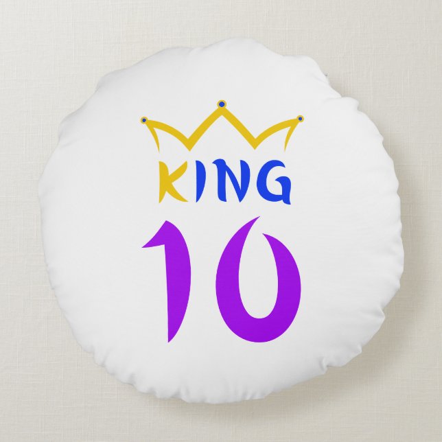 Cojín Redondo Rey 10 (Reverso)